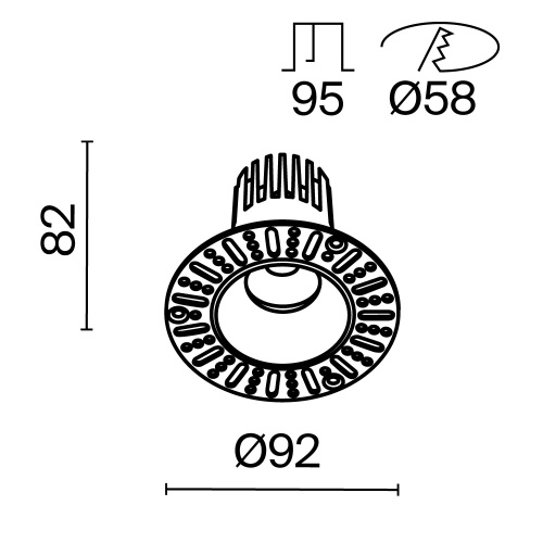 Встраиваемый светильник Technical DL119-10W-2.7K-TRS-W
