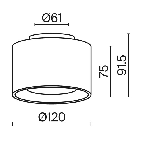 Потолочный светильник Technical C009CW-L16B4K