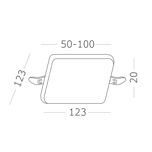 ST700.038.16 Св-к встр. Белый LED 1*16W 3000K 1 380Lm Ra80 180° IP44 L121xW121xH33 85-265V Встраиваемые светильники