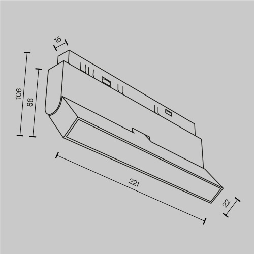 Трековый светильник Technical TR036-2-12W2.7K-B