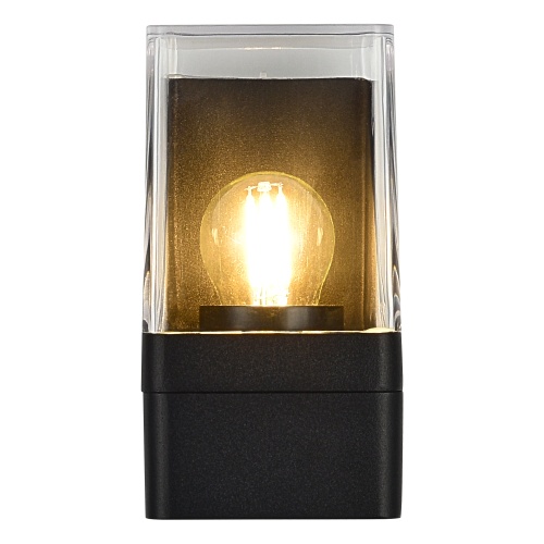 SL9016.401.01 Светильник уличный настенный ST-Luce черный/черный E27 1*15W САЙД