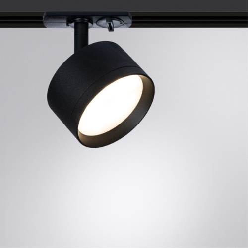 Трековый светильник Arte lamp A5547PL-1BK Светильник трековый однофазный INTERCRUS Ø85x45мм черный IP20