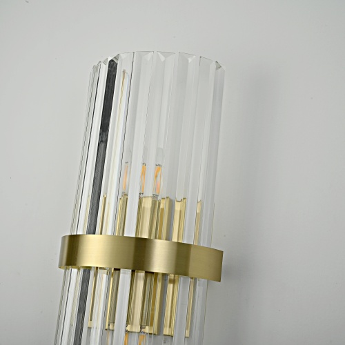Бра Odeon Clear Glass Gold metal Wall Lamp 147727-22