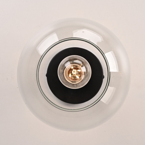 Потолочный светильник RH Utilitaire Globe  Shade Flushmount Black 123673-22