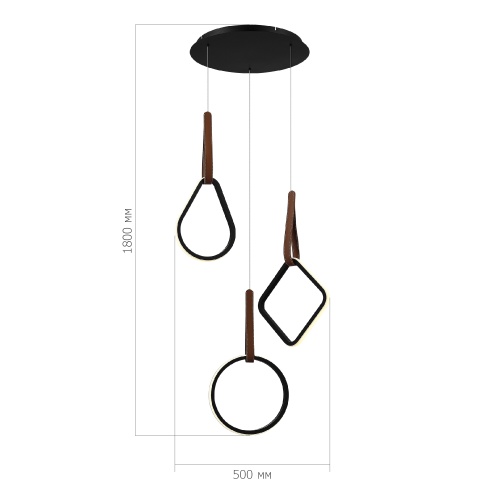 SL6131.403.36 Светильник подвесной ST-Luce Черный/Черный, Терракотовый LED 1*36W 4000K ШЕЙП