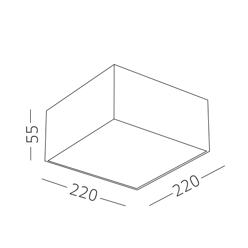 ST608.542.27 Светильник потолочный Белый LED 1*27W 4000K 2 160Lm Ra>90 120° IP20 L220xW220xH55 180-2 Накладные светильники