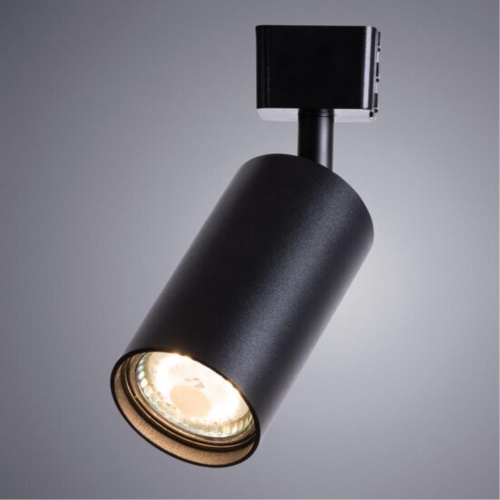 Трековый светильник Arte lamp A1518PL-1BK Светильник трековый однофазный RIDGE Ø55x100мм черный IP20