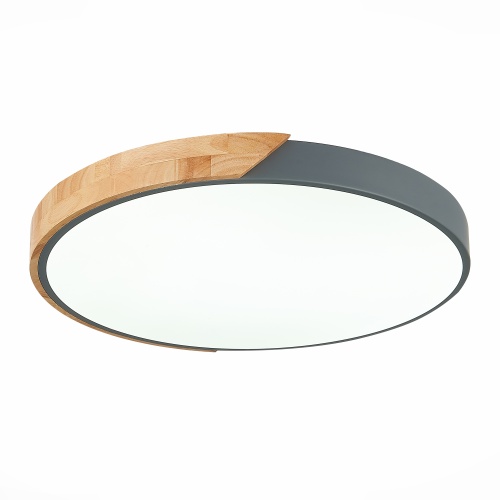 SLE200972-01 Светильник потолочный Серый, Светлое дерево/Белый LED 1*45W 3000K/4000K/6000K ФЕСТА