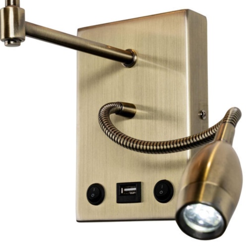 Бра Arte lamp A2581AP-2AB СВЕТИЛЬНИК НАСТЕННЫЙ