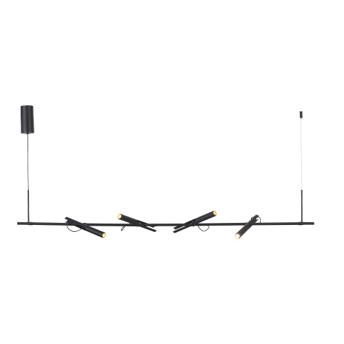 SL6210.403.04 Светильник подвесной ST-Luce Черный/Черный, Золотистый LED 4*3W 3000K ЛИЛИТ
